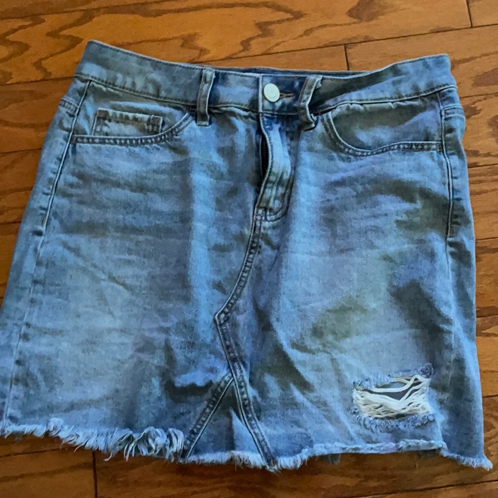jean skirt gently used!!
